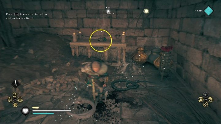 Once inside, you will see a few snakes and a mask lying on the table - Assassins Creed Valhalla: Roman Artifact - Sciropescire secrets, locations - Sciropescire - Assassins Creed Valhalla Guide and Walkthrough