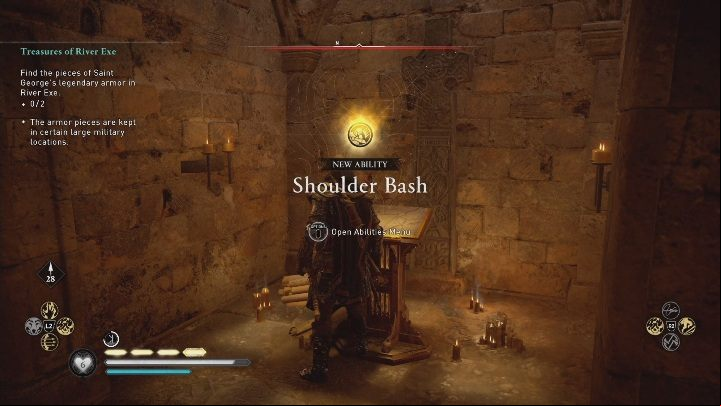 Usage: Using a shoulder blow, you knock back enemies and destroy surrounding objects - Assassins Creed Valhalla: Books of Knowledge - list of all, River Raids - Secrets - Assassins Creed Valhalla Guide and Walkthrough