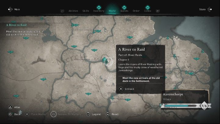 Mission beginning: Main settlement - Assassins Creed Valhalla: A River to Raid - Walkthrough - Assassins Creed Valhalla Guide and Walkthrough