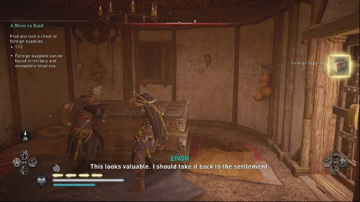 The next task will be to raid two military camps - Assassins Creed Valhalla: A River to Raid - Walkthrough - Assassins Creed Valhalla Guide and Walkthrough
