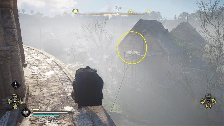 Start: The paper is on a rope hanging between the walls - Assassins Creed Valhalla: Flying Paper - Cent secrets, locations - Cent - Assassins Creed Valhalla Guide and Walkthrough