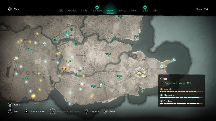 You will find the mask in the city of Centerbury - Assassins Creed Valhalla: Roman Artifact - Cent secrets, locations - Cent - Assassins Creed Valhalla Guide and Walkthrough