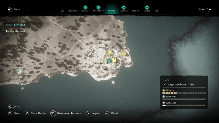 You will find this ability in the southern part of the map, right next to the ruined tower - Assassins Creed Valhalla: Abilities - Cent secrets, locations - Cent - Assassins Creed Valhalla Guide and Walkthrough