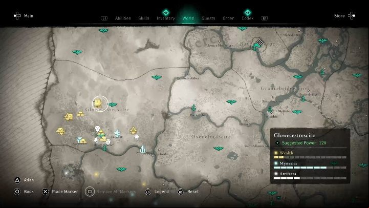 Location of the book of knowledge: Glowecestrescire, the central part of the region - Assassins Creed Valhalla: All Books of Knowledge - melee combat - Secrets and collectibles - Assassins Creed Valhalla Guide and Walkthrough