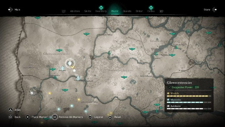 Region: Glowecestrescire - Assassins Creed Valhalla: All Roman artifacts - Secrets and collectibles - Assassins Creed Valhalla Guide and Walkthrough
