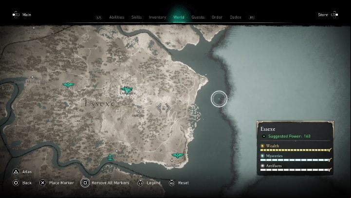 Region: Essexe - Assassins Creed Valhalla: All Roman artifacts - Secrets and collectibles - Assassins Creed Valhalla Guide and Walkthrough