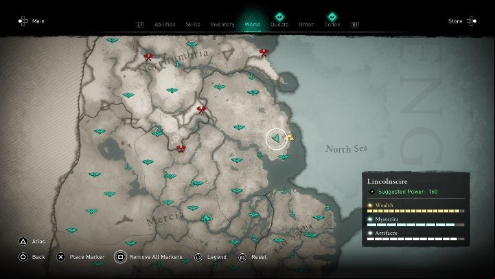 The last mask in this location can be found in the eastern part of the map - Assassins Creed Valhalla: Roman Artifact - Lincolnscire secrets, locations - Lincolnscire - Assassins Creed Valhalla Guide and Walkthrough
