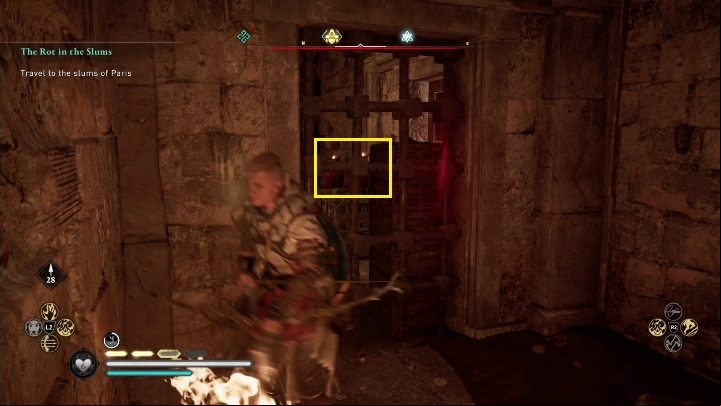 You will reach the bars - AC Valhalla Siege of Paris: Gear, Melunois - secrets, locations - Melunois - Assassins Creed Valhalla Guide and Walkthrough