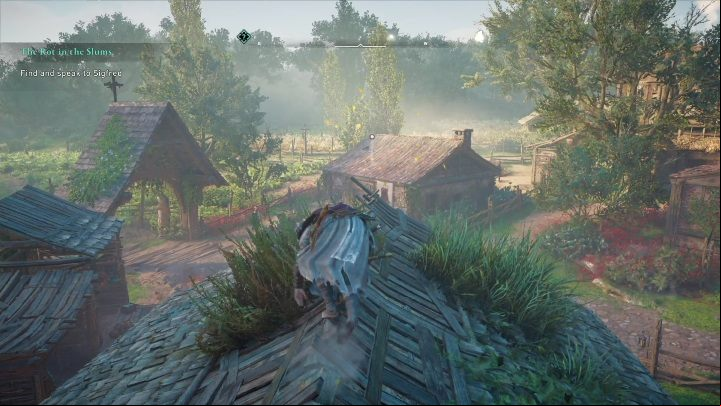 End: The paper will fall onto the roof of a wooden house, located northeast of the main gate - AC Valhalla Siege of Paris: Flying Paper, Evresin - secrets, locations - Evresin - Assassins Creed Valhalla Guide and Walkthrough