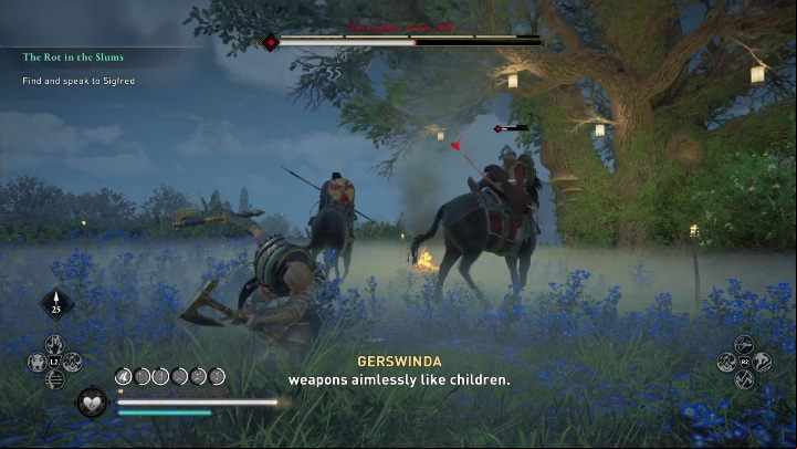 Once on the spot, you will see a group of people arguing with the cavalry - AC Valhalla Siege of Paris: Frankish Noble, Evresin - secrets, locations - Evresin - Assassins Creed Valhalla Guide and Walkthrough