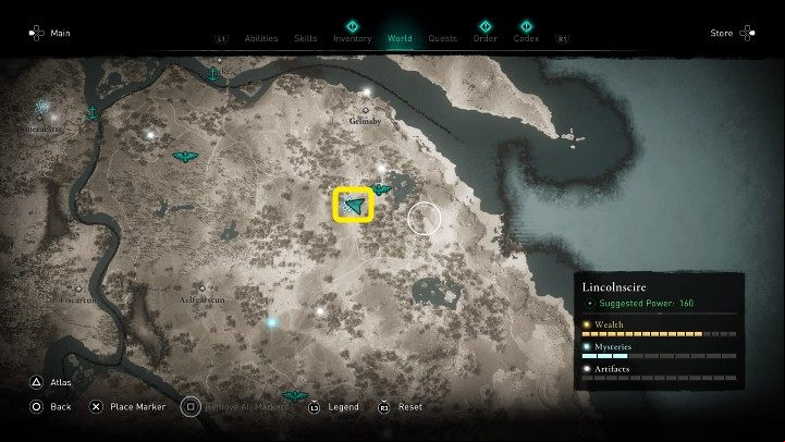 In the place marked in the above picture, you will meet a sleeping Viking man - Assassins Creed Valhalla: Stray Naps - Lincolnscire - Assassins Creed Valhalla Guide and Walkthrough