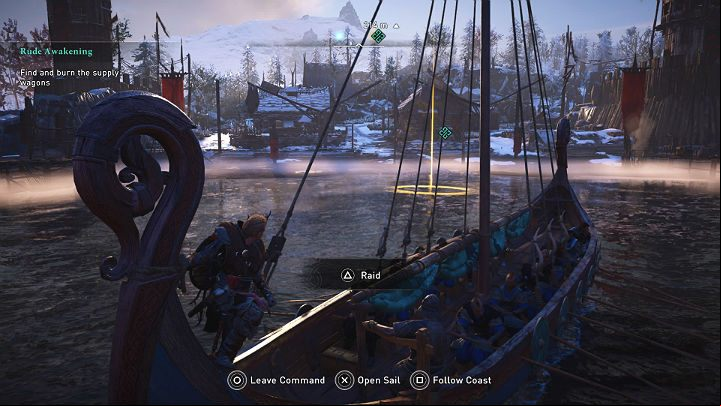 If you do not want to use the help of other Vikings you can jump out of the ship and reach the shore – you will be accompanied by Sigurd and Basim - Assassins Creed Valhalla: Rude Awakening - Rygjafylke - Assassins Creed Valhalla Guide and Walkthrough