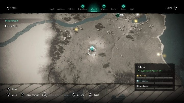 The Cairn is just north of Dublin - AC Valhalla Wrath of the Druids: Cairn - Dublin secrets, location - Dublin - Assassins Creed Valhalla Guide and Walkthrough