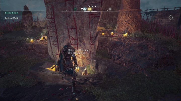 You need 50 delicacies to complete this side activity - AC Valhalla Wrath of the Druids: Offering Altar - Dublin secrets, location - Dublin - Assassins Creed Valhalla Guide and Walkthrough
