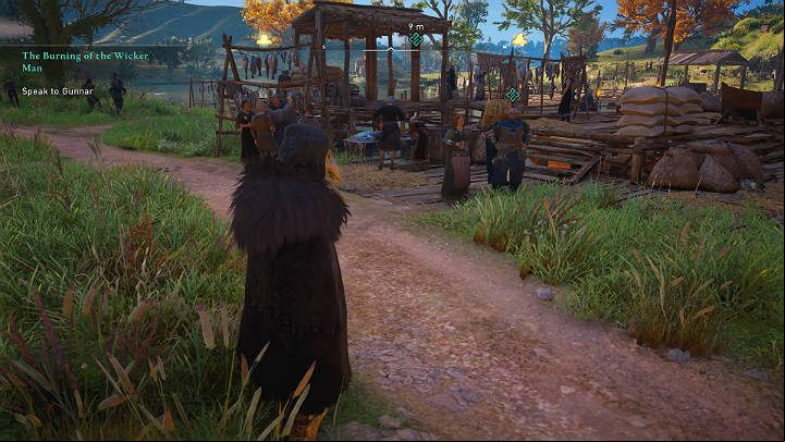 Go back to Glowecestre to talk to Gunnar - Assassins Creed Valhalla: Burning of a Wicker Man - Glowecestrescire - Assassins Creed Valhalla Guide and Walkthrough