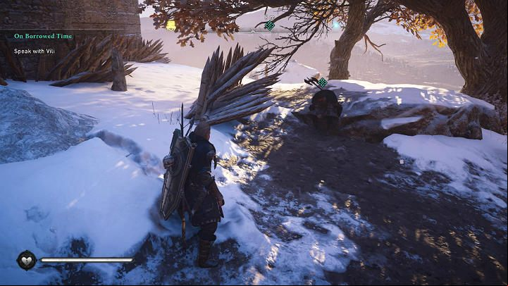 Talk to Vili, then get on your horse and ride with him towards Stoneburgh - Assassins Creed Valhalla: On Borrowed Time - Snotinghamscire - Assassins Creed Valhalla Guide and Walkthrough