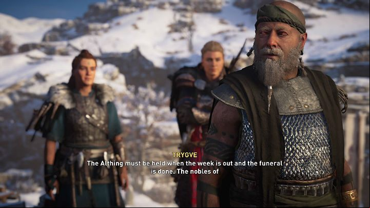 Go to the meeting with Trygve, who behind the walls of Snotingham is preparing a deceased jarl's farewell funeral pyre - Assassins Creed Valhalla: On Borrowed Time - Snotinghamscire - Assassins Creed Valhalla Guide and Walkthrough