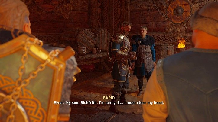 Before talking to Barid's son, you can talk to some of the NPCs invited to celebrate Sichfrith's 17th birthday - AC Valhalla Wrath of the Druids: Blood Bond - Walkthrough - Assassins Creed Valhalla Guide and Walkthrough