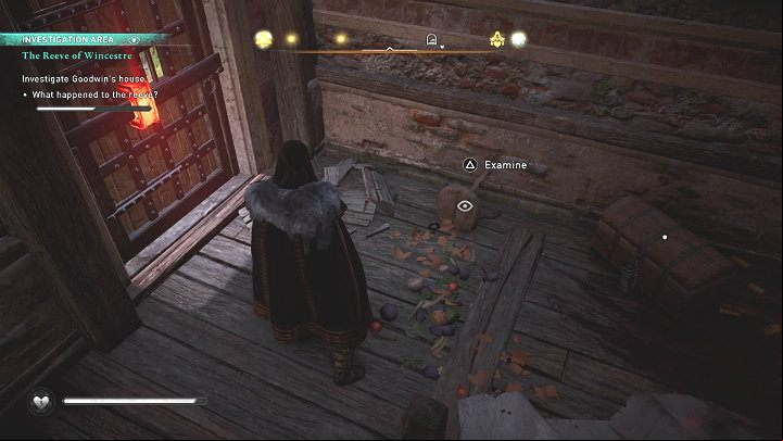 The second clue can be found on the higher floor of the building - Assassins Creed Valhalla: The Reeve of Wincestre - Wincestre - Assassins Creed Valhalla Guide and Walkthrough