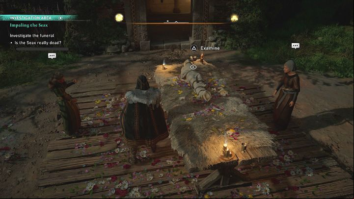 Examine the body wrapped in white cloth - Assassins Creed Valhalla: Impaling the Seax - Wincestre - Assassins Creed Valhalla Guide and Walkthrough