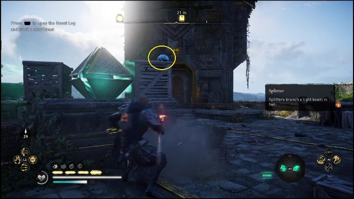 Your next move should be to destroy the wooden crates lying next to the next beam - AC Valhalla Dawn of Ragnarok: Abilities (Gullnamar) - list of all - Gullnamar - Assassins Creed Valhalla Guide and Walkthrough