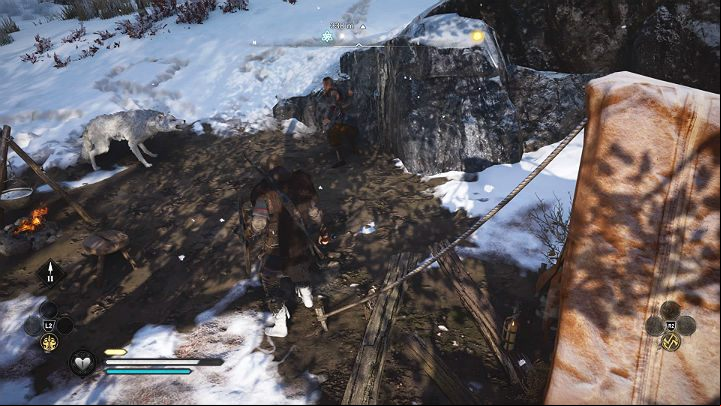When you lure the wolf to the boy's camp, wait until he draws a weapon and attacks - Assassins Creed Valhalla: The Hunt for Honor - Rygjafylke - Assassins Creed Valhalla Guide and Walkthrough