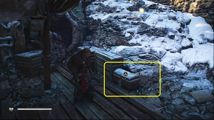 Use the key found on Sulke's body to open the chests under the shelter - Assassins Creed Valhalla: The Silver-Tongued Traitor - Rygjafylke - Assassins Creed Valhalla Guide and Walkthrough