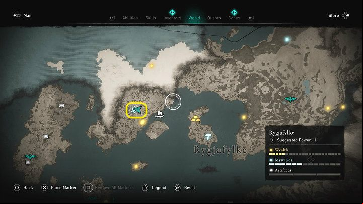 In the place indicated in the image above you will meet Hrorek, who will immediately start calling for help - Assassins Creed Valhalla: A Desperate Bounty - Rygjafylke - Assassins Creed Valhalla Guide and Walkthrough