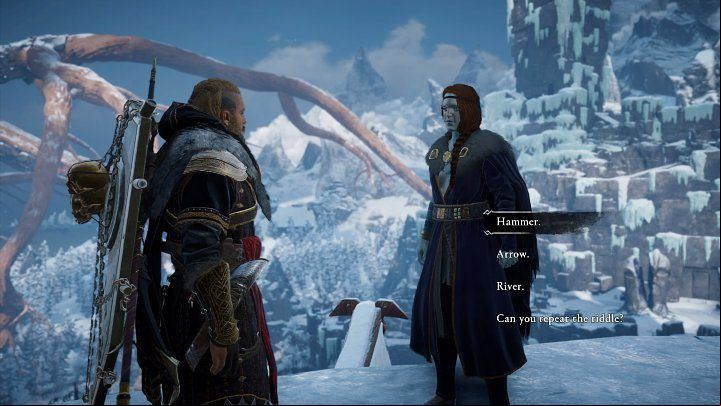 In the meantime, approach Gunlodr and speak with her to cheer her up and make her have a good time - Assassins Creed Valhalla: A Feast to - Jotunheim - Assassins Creed Valhalla Guide and Walkthrough