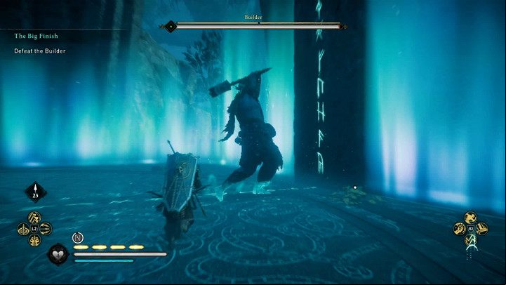 Due to his enormous size, all the attacks he makes are signaled and easily avoided - Assassins Creed Valhalla: The Builder - boss, how to defeat him? - Bosses - Assassins Creed Valhalla Guide and Walkthrough