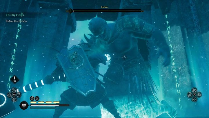 Don't get caught, dodge the Boss's sweeping attacks and make quick counter-attacks, and you should be able to take down The Builder efficiently - Assassins Creed Valhalla: The Builder - boss, how to defeat him? - Bosses - Assassins Creed Valhalla Guide and Walkthrough