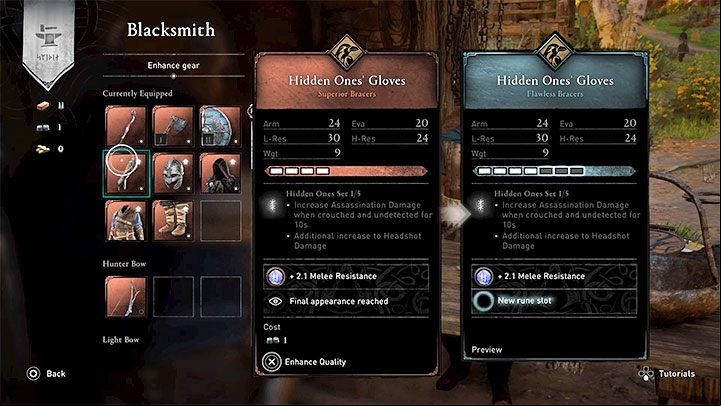 Improving the gear quality involves three types of bonuses - Assassins Creed Valhalla: How to get ingots? - Exploration - Assassins Creed Valhalla Guide and Walkthrough