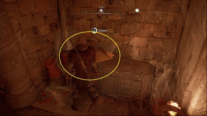 The first page is located on a coffin, on the left side of the room - Assassins Creed Valhalla: Rigsogur Fragment - Ledecestresscire secrets, location - Ledecestrescire - Assassins Creed Valhalla Guide and Walkthrough