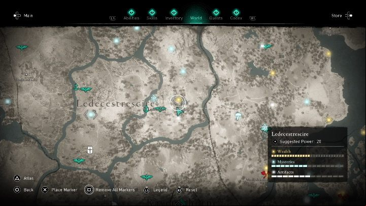 You will find the mask in the southern part of the region - Assassins Creed Valhalla: Roman artifact - Ledecestrescire secrets, locations - Ledecestrescire - Assassins Creed Valhalla Guide and Walkthrough