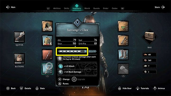 Each weapon and garment can be upgraded up to 10 times with crafting materials - Assassins Creed Valhalla: How to upgrade equipment? - Eivor - Assassins Creed Valhalla Guide and Walkthrough