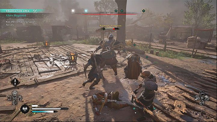 Apart from standard enemies, you can also face elite versions – you will recognize them by the names displayed above their heads and different-looking health bars - Assassins Creed Valhalla: Combat - weapons, raids - Basics - Assassins Creed Valhalla Guide and Walkthrough