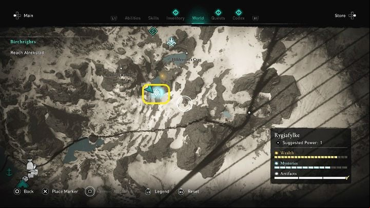 In the place marked on the picture above you will meet a woman named Bil - Assassins Creed Valhalla: The Comb of Champions - Rygjafylke - Assassins Creed Valhalla Guide and Walkthrough