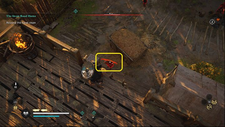 You can eliminate another opponent from above - Assassins Creed Valhalla: The Swan-Road Home - Ledecestrescire - Assassins Creed Valhalla Guide and Walkthrough