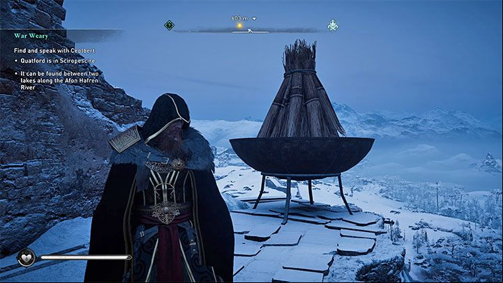 A sample brazier is shown in the picture above - Assassins Creed Valhalla: How to unlock Is There Anybody Out There trophy? - Trophy guide - Assassins Creed Valhalla Guide and Walkthrough