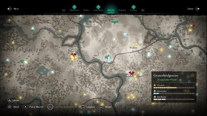 You will find the Standing Stone on the south of the map - Assassins Creed Valhalla: Standing Stones - Grantebridgescire secrets, locations - Grantebridgescire - Assassins Creed Valhalla Guide and Walkthrough