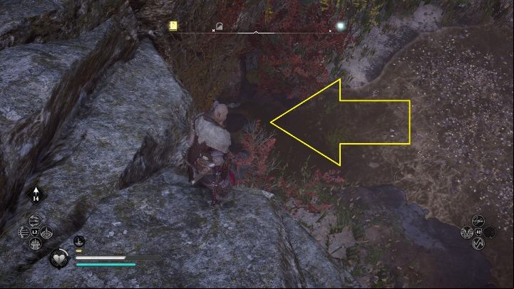 To get to the book, you must first enter the cave - Assassins Creed Valhalla: Abilities - Grantebridgescire secrets, locations - Grantebridgescire - Assassins Creed Valhalla Guide and Walkthrough