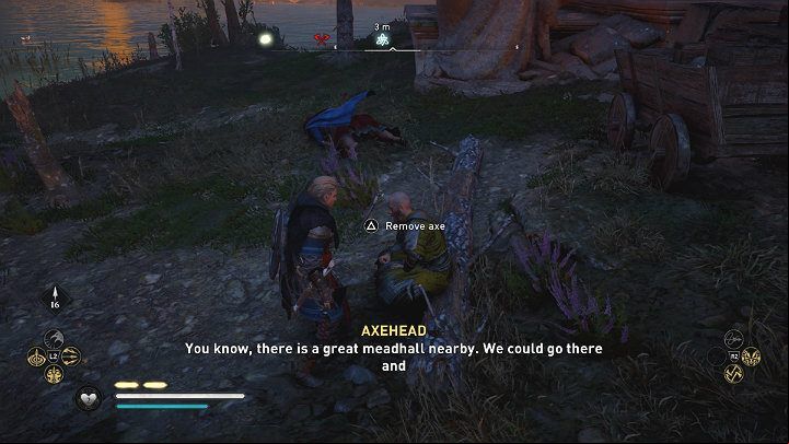 When the conversation is over, the man will talk for a little bit more - Assassins Creed Valhalla: The Wound-Wands of Friends - Grantebridgescire - Assassins Creed Valhalla Guide and Walkthrough