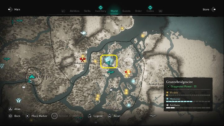 Go to the place marked in the picture above – you will meet a monk - Assassins Creed Valhalla: The Devout Troll - Grantebridgescire - Assassins Creed Valhalla Guide and Walkthrough