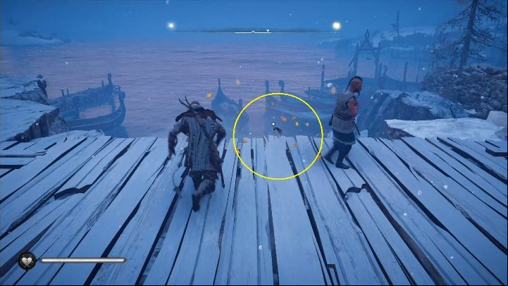 End: The card will stop at the bridge - Assassins Creed Valhalla: Flying Paper - Hordafylke secrets, locations - Hordafylke - Assassins Creed Valhalla Guide and Walkthrough