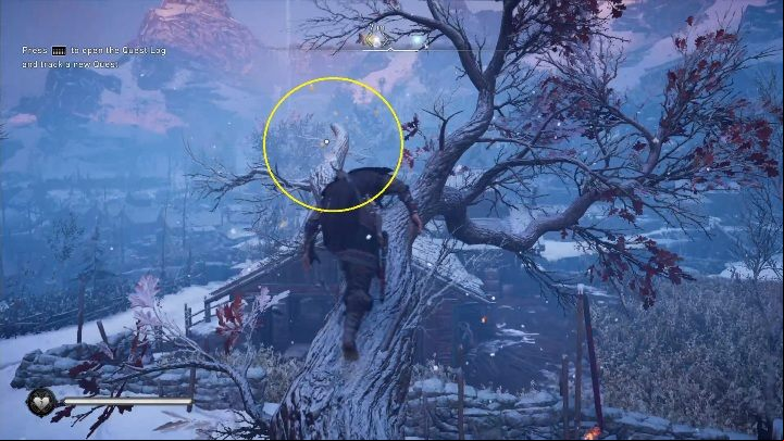 Start: To start chasing the paper, you have to jump on a tree branch - Assassins Creed Valhalla: Flying Paper - Hordafylke secrets, locations - Hordafylke - Assassins Creed Valhalla Guide and Walkthrough