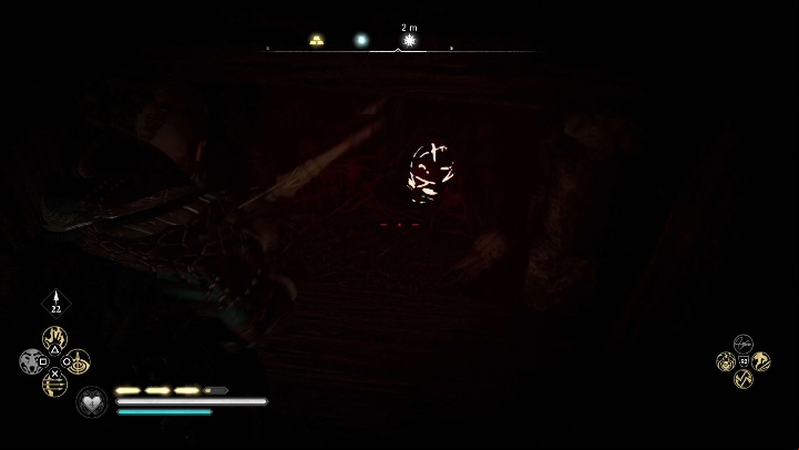 Location of the totem: to get to the totem, you have to jump in the hole and then move the shelves that prevent access to the totem - Assassins Creed Valhalla: Cursed Symbol - Suthsexe secrets, locations - Suthsexe - Assassins Creed Valhalla Guide and Walkthrough