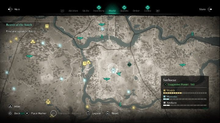 In Suthsexe you will find the animal, living peacefully in a clearing in the northern part of the map - Assassins Creed Valhalla: Legendary Animal - Suthsexe secrets, locations - Suthsexe - Assassins Creed Valhalla Guide and Walkthrough