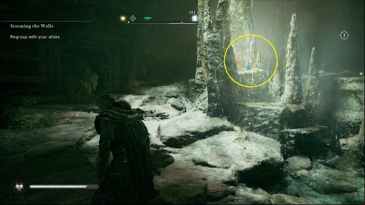 You will reach a large, wooden wheel - Assassins Creed Valhalla: Treasure of Britain - Suthsexe secrets, locations - Suthsexe - Assassins Creed Valhalla Guide and Walkthrough