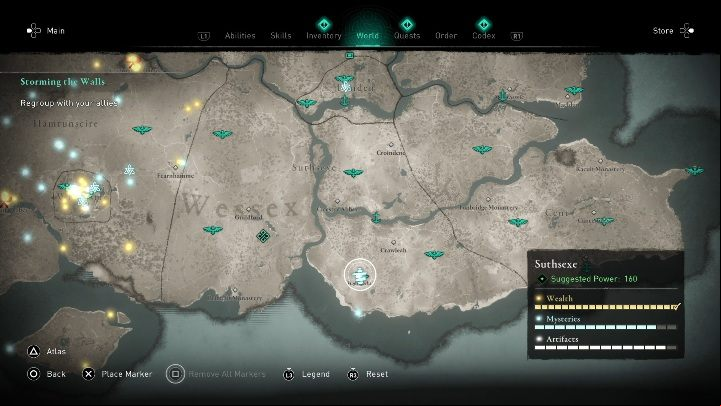 You will find the Cairn in the southern part of the region - Assassins Creed Valhalla: Cairn - Suthsexe secrets, locations - Suthsexe - Assassins Creed Valhalla Guide and Walkthrough