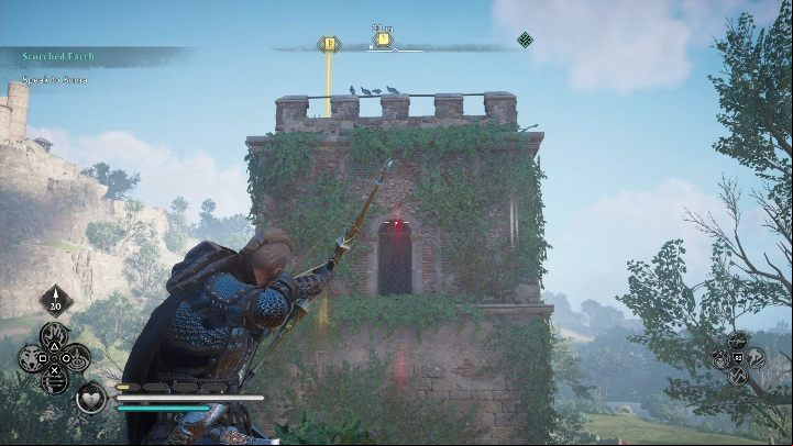 To get to the skill you have to climb on the roof of the church and shoot down the cargo hanging in the tower - Assassins Creed Valhalla: Abilities - Suthsexe secrets, locations - Suthsexe - Assassins Creed Valhalla Guide and Walkthrough